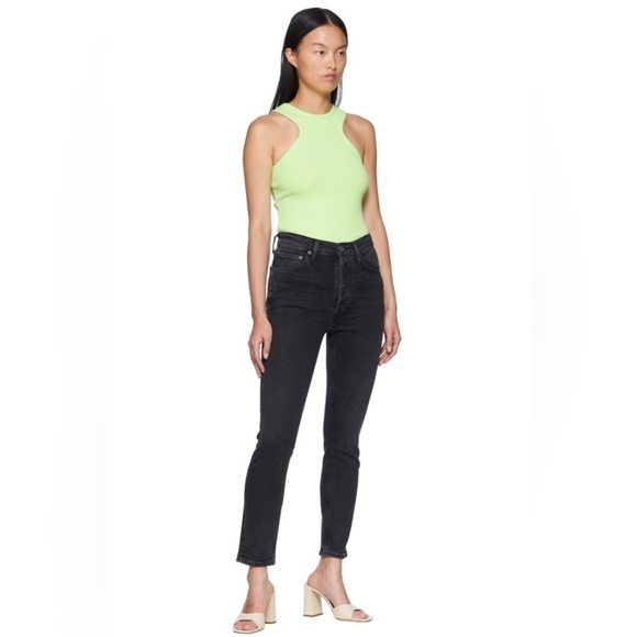 Agolde Black Nico Jeans- High Waisted Slim Jeans - Picture 1 of 14